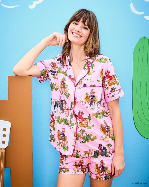 Barbie™ + Printfresh Western Barbie - Short PJ Set - Cowgirl Pink