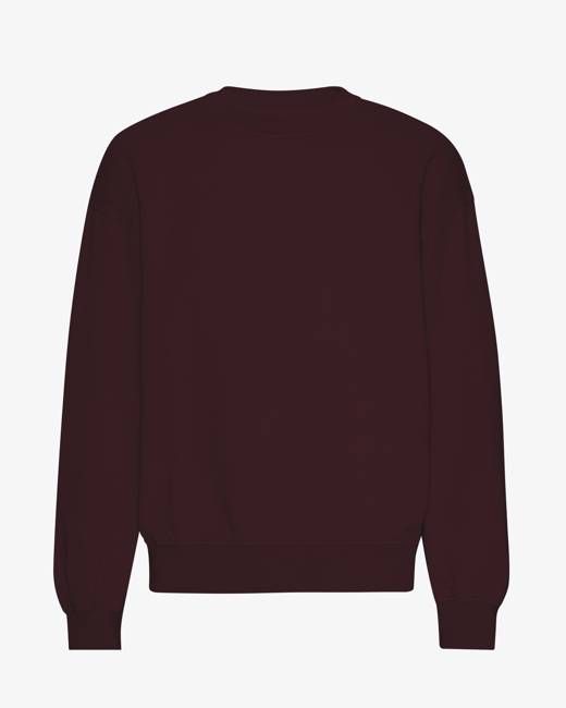 Organic Oversized Crew - Oxblood Red