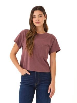 Shelbie Triblend Jersey Pocket Tee