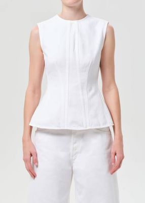 Corbin Denim Shell Shirt in Marshmallow