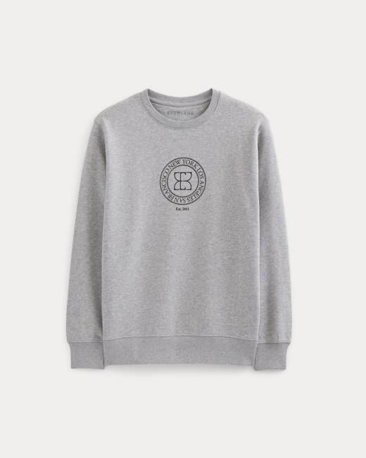 Badge Logo Crewneck Sweatshirt | Grey