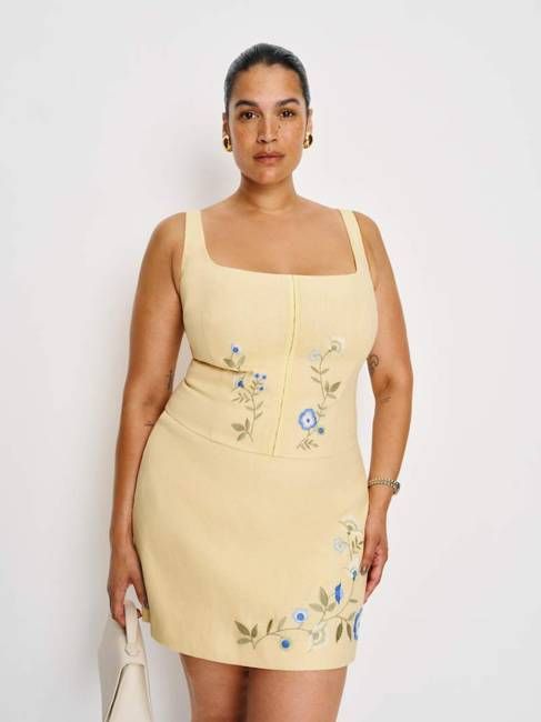 Reformation Juliet Linen Top ES