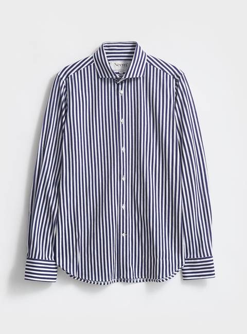 Recycled Modern City Stripe Cut Away Collar Shirt