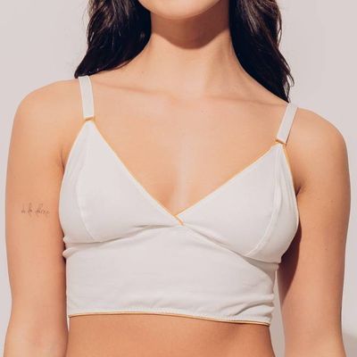 Organic Cotton Simplicité Bralette - White