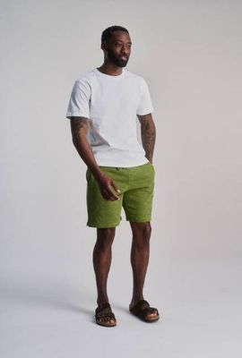 CALUM - Organic cotton shorts - Green melange