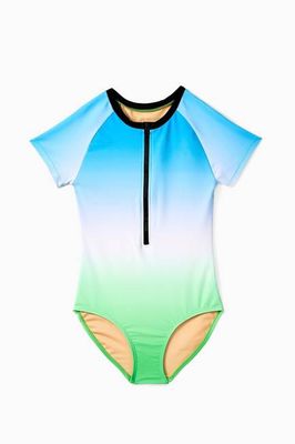 Ombre Zipper One-Piece