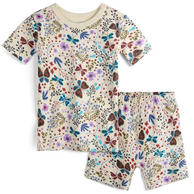 100% Organic Cotton Shortie Pajamas for Kids: Garden Path Collection