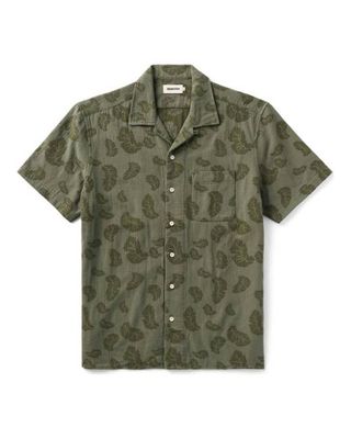 The Hawthorne Shirt in Burnt Olive Floral Jacquard