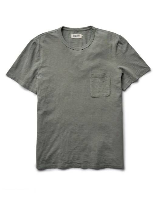 The Slub Tee in Smoked Olive