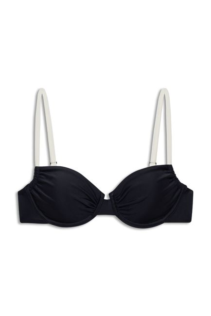 Cleo Wire Bra in Noir and Crema