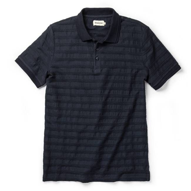 The Polo in Dark Navy Jacquard