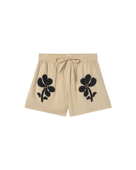Patched Geranio shorts