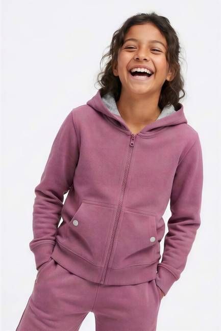 Mightly Organic Cotton Kids Zip up Hoodie: Bramblewood Collection