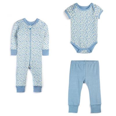 Organic Cotton 3 Piece Baby Bundle: Chambray