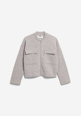 COTTON-WOOL BOMBER JACKET | dark honey melange