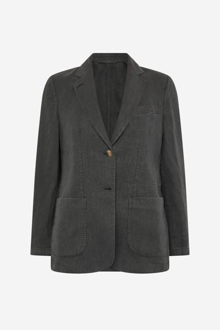 DARK GREY HEMP HOJA BLAZER