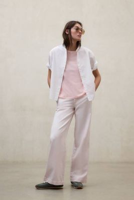 WHITE SEERSUCKER MELANIA SHIRT