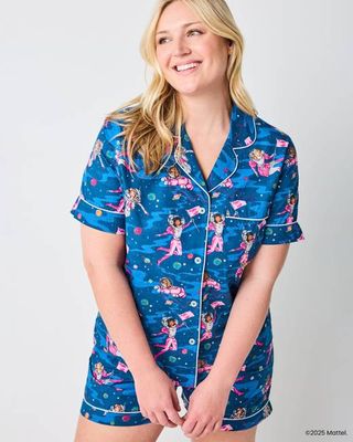 Barbie™ + Printfresh Astronaut Barbie - Short PJ Set - Galaxy Blue