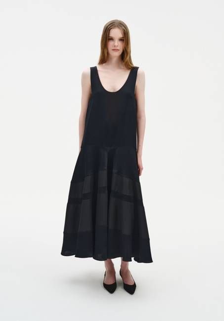 Contrast Panel Dress