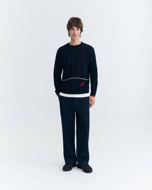 Fishermans navy sweater Seth