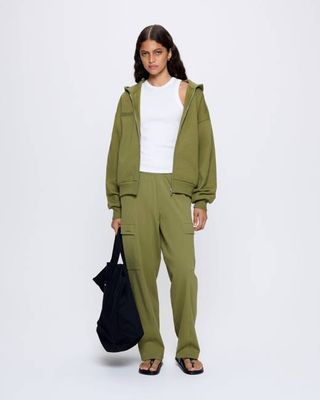 Archive Womens DNA Double Jersey Cargo Trousers—highland green