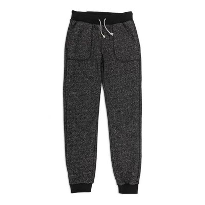 The Women's Apres Sweatpant in Salt and Pepper Fleece