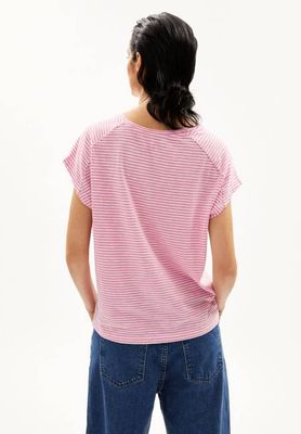 ONELIAA LOVELY STRIPES T-SHIRT | himbeerrosa-hafermilch