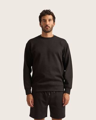 Bamboo CloudKnit Men's Crew Neck Sweater - Black