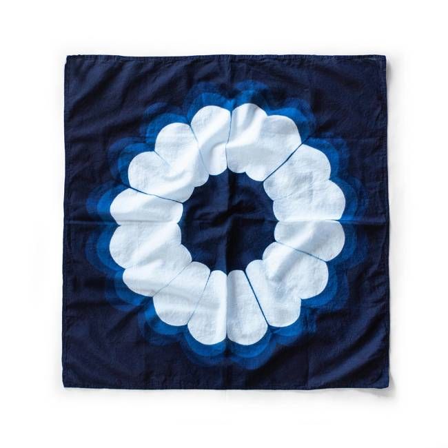 The Bandana in Natural Indigo Petal