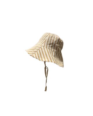 Kids Sun Hat - mustard stripe