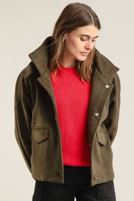 WICKER Recycled Wool Poly Coat - Olive