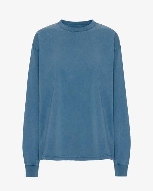 Oversized Organic LS T-Shirt - Faded Indigo