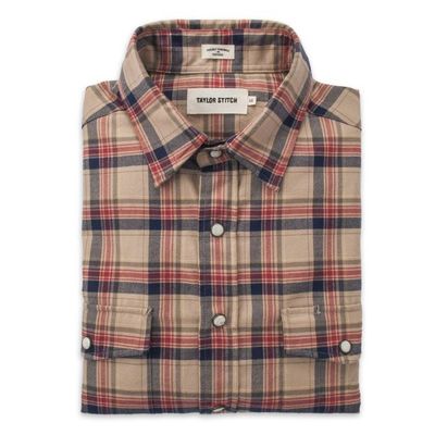 The Glacier Shirt in Tan Plaid