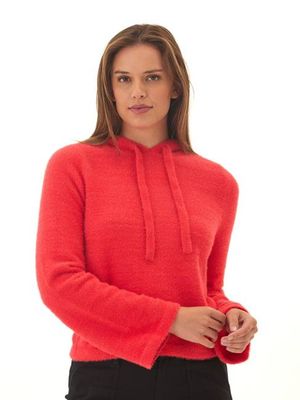 Celinne Fuzzy Knit Hoodie