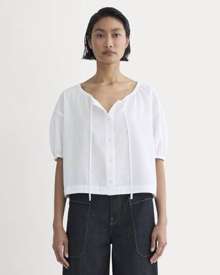 The Gauze Button-Up | White