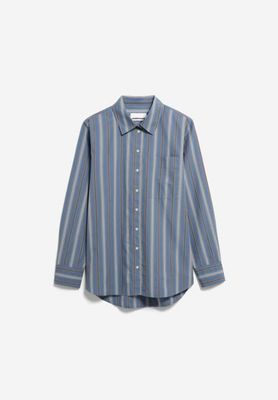 WEITE GESTREIFTE BLUSE | dusty moon-amberwood