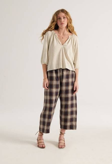 Peasant Top in Cotton Jersey