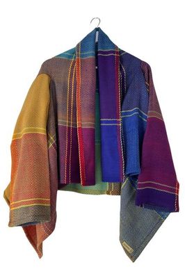 New! Short Cape Coat Joy Plaid No.13