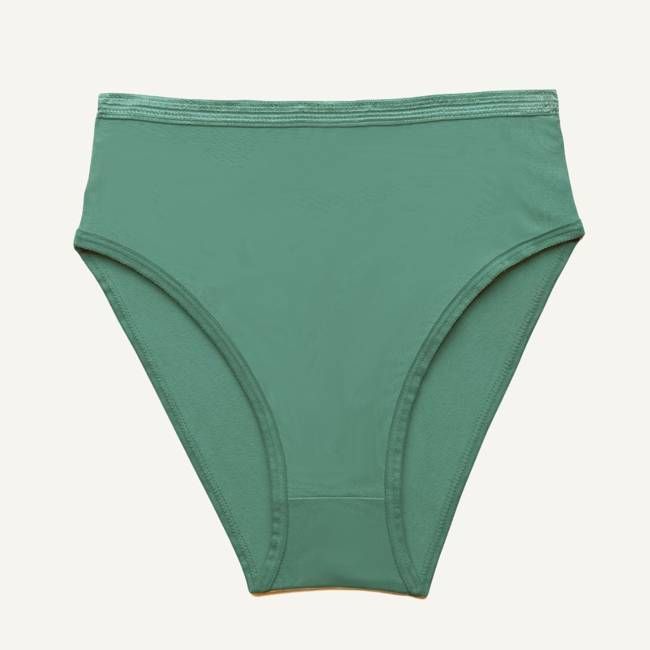 Organic Cotton High-Rise Brief in Willow