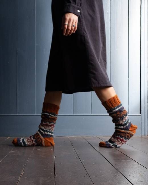 Bibico Hana Fair Isle Stricksocken