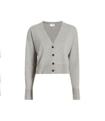 Cropped Cashmere Cardigan - Resale | Heather Grey