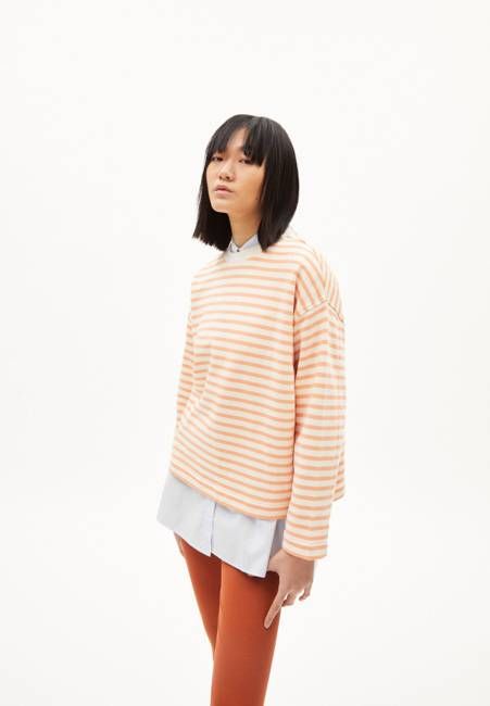 FRANKAA MAARLEN STRIPE SWEAT | warm peach-undyed