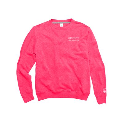 Prairie Vista Unisex Neon Pink Fleece Crew