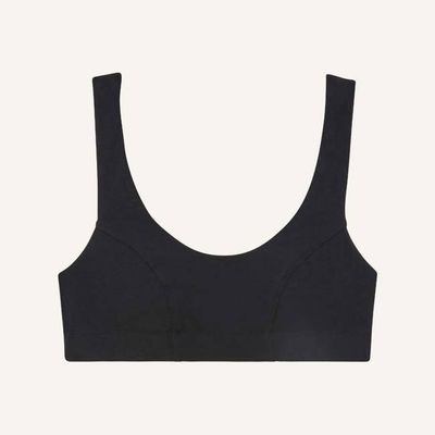 Organic Cotton Scoop Bralette in Carbon