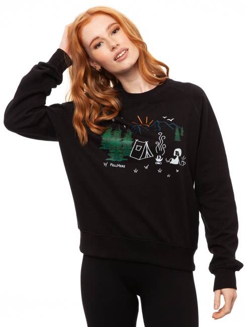 Guitar girl Raglan Sweater gray melange