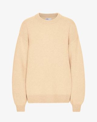 Oversized Merino Wool Crew - Soft Yellow