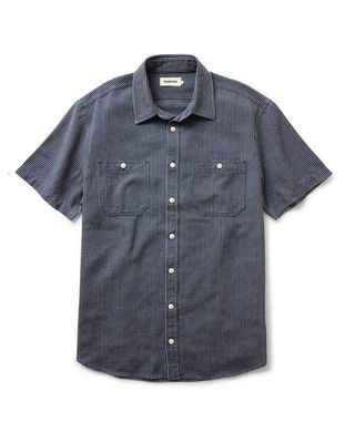 The Short Sleeve Utility Shirt in Roped Indigo