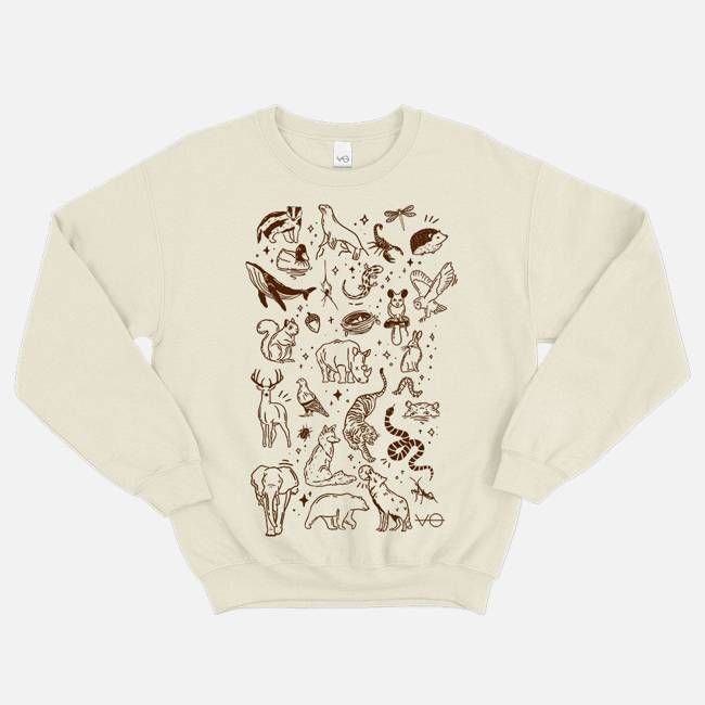 Fauna Doodle Sweatshirt (Unisex)