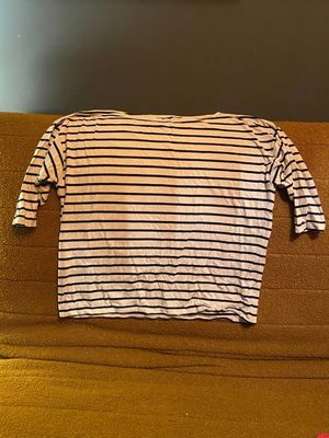 Mafalda-Sue Top in Bone Marl & Black Stripe Size XS Preloved