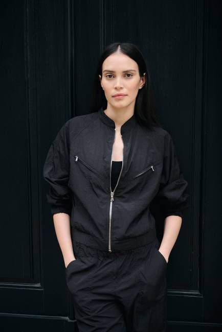 Sofiya Japanese Eco Nylon Bomber Jacket